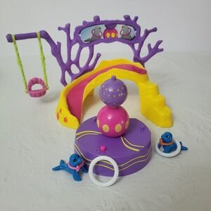 Polly Pocket Playset Accessories Lot – Seal Sea Circus Slide Swing Pedestal